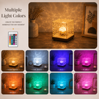 Water Ripple LED Lamp - RGB Aurora Ocean Wave Projector Night Light with Remote Control