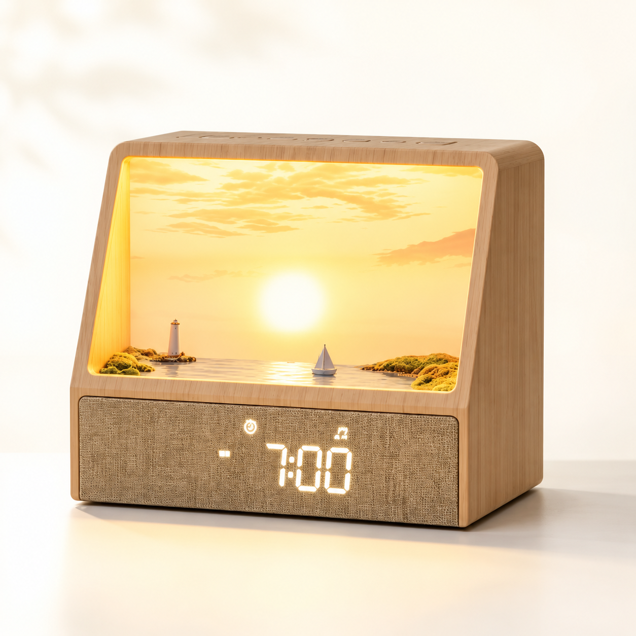 Sunrise Alarm Clock Wake Up Light - Bluetooth Speaker White Noise Sleep Aid Dimmable Bedside Lamp